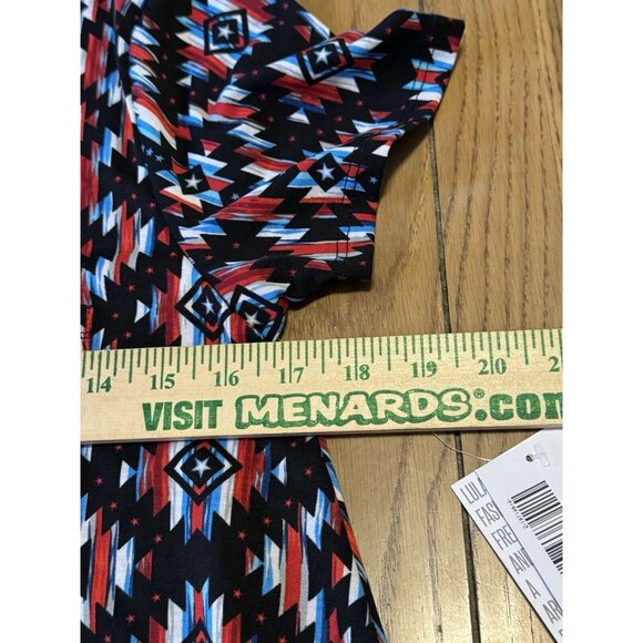 LuLaRoe Carly Hi-Lo Dress Colorful Geometric Pattern Size XS Loungewear NWT - Picture 4 of 13